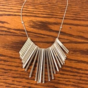 Ann Taylor Loft gold and gem necklace